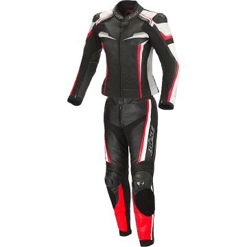 Büse Mille Ladies Black Red 2PC Leather Motorcycle Suit