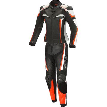 Büse Mille Ladies Black Orange 2PC Leather Motorcycle Suit