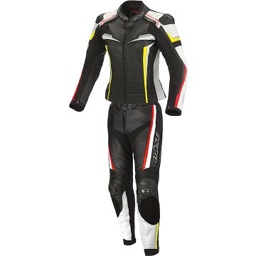 Büse Mille Ladies Black Red Yellow 2PC Leather Motorcycle Suit
