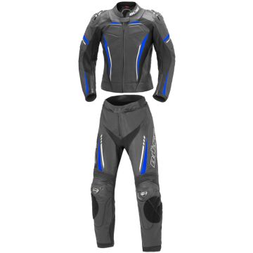 Büse Imola Ladies Black Blue 2PC Leather Motorcycle Suit