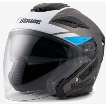 Blauer JJ-01 Mat Grijs Blauw Jethelm