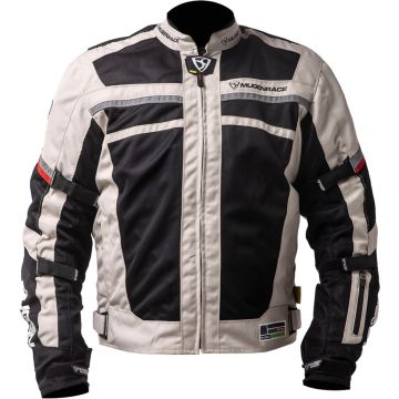 MUGENRACE A-Ttraversare Light Grey Black Waterproof Textile Jacket