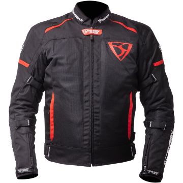 MUGENRACE Fuggire-A Black Red Textile Jacket MUGENRACE Fuggire-A Black Red Textile Jacket