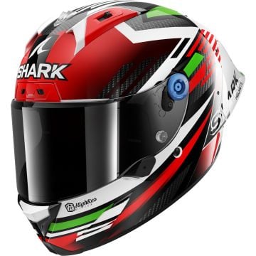 SHARK Aeron-GP FIM Racing #1 Firstlap Carbon Rood Groen DRG