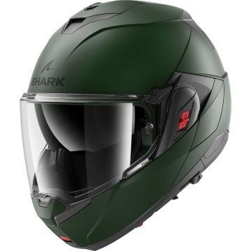 SHARK Oxo Blank Mat Donker Groen Mat G02 Systeemhelm
