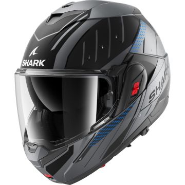 SHARK Oxo Rydger Mat Antraciet Blauw Zwart ABK Systeemhelm