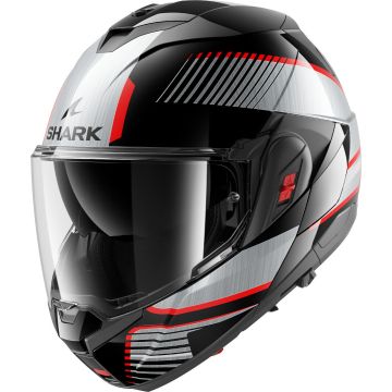 SHARK Oxo Sikter Zwart Chrome Zilver KUS Systeemhelm