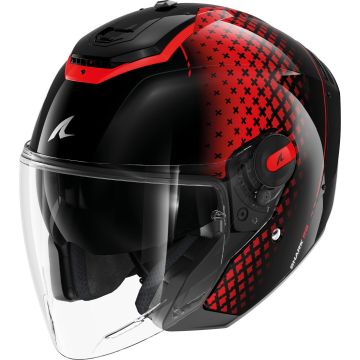 Shark RS Jet Stride Zwart Rood Jethelm