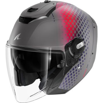 Shark RS Jet Stride Mat Grijs Roze Jethelm