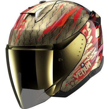 SHARK Skwal i3 Jet Venum Zwart Rood Goud KRQ