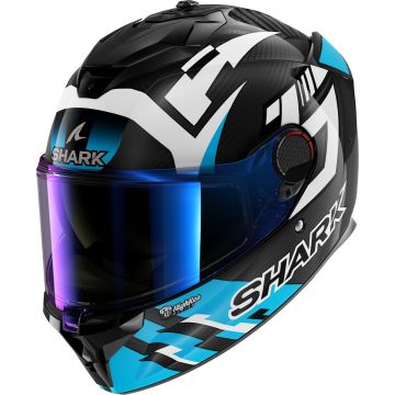 SHARK Spartan Gt Pro Carbon Zarco Track Racer Carbon Wit Blauw DWB