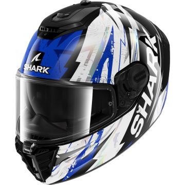 SHARK Spartan RS Hibolt Zwart Blauw Chrome KBU