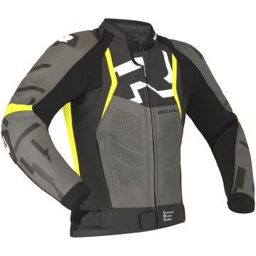 Richa Stradale Geel Grijs Leren Motorjas