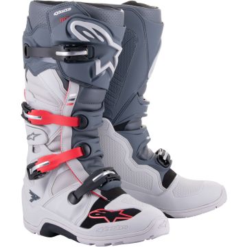 Alpinestars Tech 7 Enduro Schoenen Light Grijs Donker Grijs Licht Rood