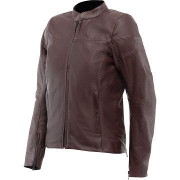 Dainese Itinere Dames Donkerrood Leren Motorjas