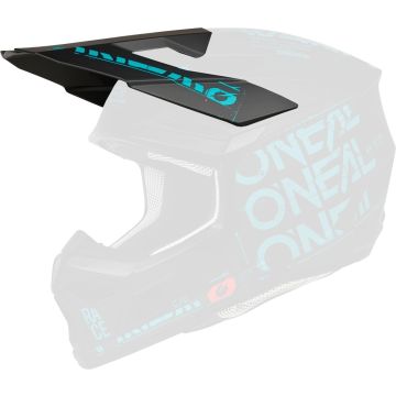 O’NEAL 3SRS Static Black Turquoise Helmet Peak