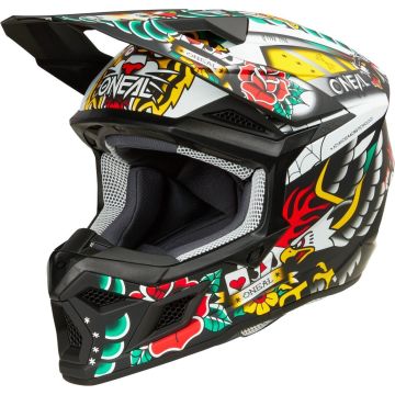 O'NEAL 3SRS Inked Multicolour Motocross Helmet