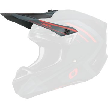 O’NEAL 5SRS Polyacrylite Spike Grey Red Helmet Peak