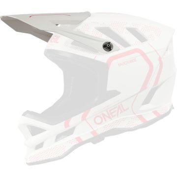 O’NEAL Blade Polyacrylite Strike White Red Helmet Peak