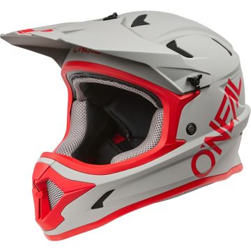 O'NEAL Sonus Matt Grey Red Downhill Bicycle Helmet