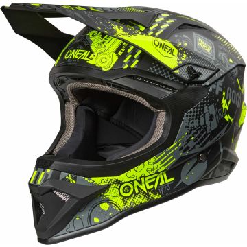 O'NEAL 1SRS Vibrant Zwart Fluo Geel Crosshelm