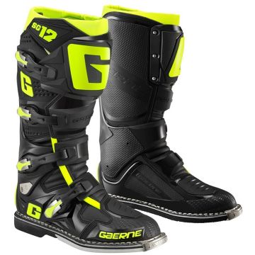 Gaerne SG-12 Zwart Neon Geel Crosslaarzen