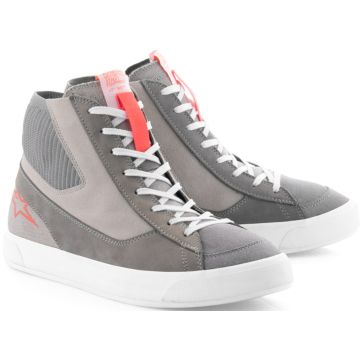 Alpinestars Stated Licht Grijs Fluo Rood Wit Motorschoenen