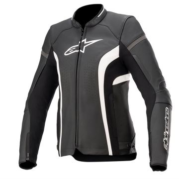 Alpinestars Stella Kira V2 Leren Jas Zwart Wit