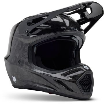 FOX V3 RS Carbon Solid Zwart MIPS Crosshelm