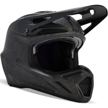 FOX V3 RS Carbon Solid Mat Zwart MIPS Crosshelm