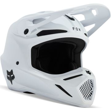 FOX V3 Solid Wit Kinder Crosshelm