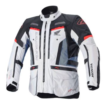 Alpinestars Honda Bogota' Pro Drystar Jas Ijzig Grijs Blauw Fel Rood