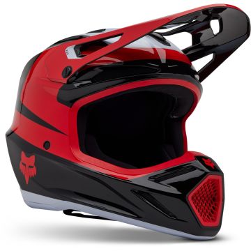 FOX V3 Divider MIPS Zwart Rood Crosshelm