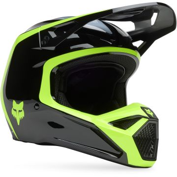 FOX V1 Flow MIPS Zwart Geel Crosshelm