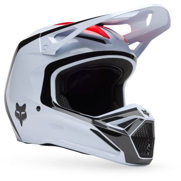 FOX V1 Flow MIPS Wit Rood Crosshelm