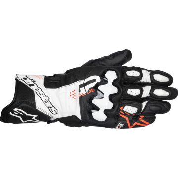 Alpinestars GP Plus R V3 Zwart Wit Fluo Rood Leren Handschoenen