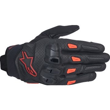 Alpinestars SP X 7 Zwart Donker Rood Fluo Rood Handschoenen