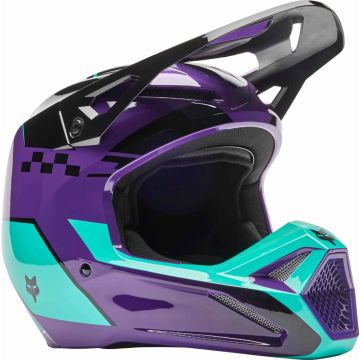 FOX V1 Collect Lila Groen Crosshelm