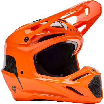 FOX V3 RS Fracture Carbon Oranje Crosshelm