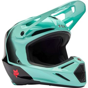 FOX V3 Drip Turquoise Crosshelm