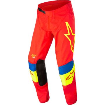 Alpinestars Techstar Quadro Pants Bright Red Yellow Fluo Blue