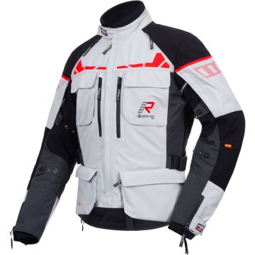 Rukka Ecuado-R Zwart Grijs Rood Textiele Motorjas