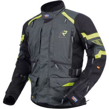 Rukka Madagasca-R Zwart Grijs Geel Textiele Motorjas