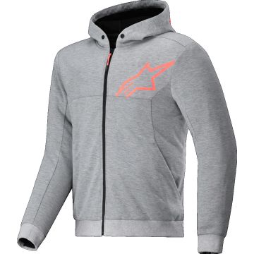 Alpinestars Chrome V2 Sport Hoodie Grijs Heather Rood Fluo