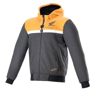 Alpinestars Honda Chrome Street Hoodie Zwart Gemêleerd Oranje