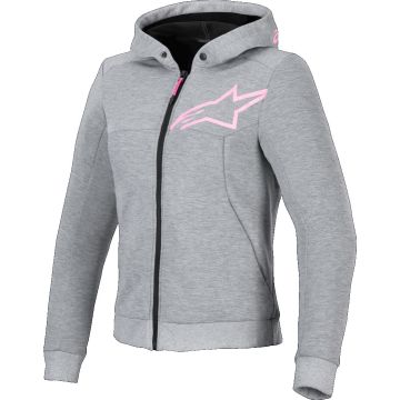 Alpinestars Stella Chrome V2 Sport Hoodie Grijs Heather Roze Fluo