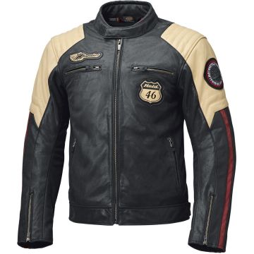 Held Baker 2 Crème Donkerblauw Leren Motorjas
