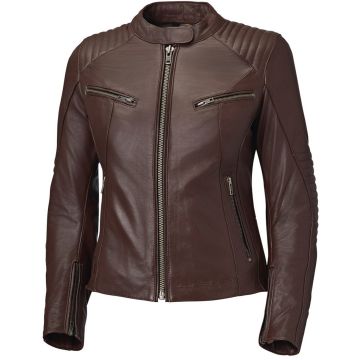 Held Robin Dames Dark Bruin Leren Motorjas