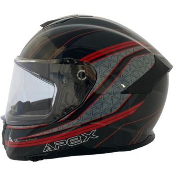 APEX FT300 Vienna Zwart Grijs Rood Integraalhelm