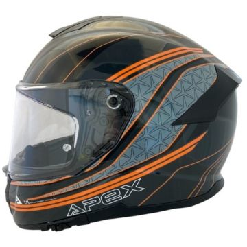 APEX FT300 Vienna Zwart Grijs Oranje Integraalhelm
